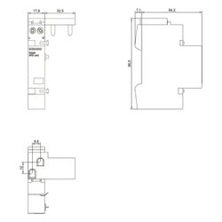 Siemens Brandschutzschalter-Block 16A 230V 1TE IP20 für LS und FI/LS-Schalter 5SM6021... SIEMENS-5SM60212 4001869525792 (Abb. 1)