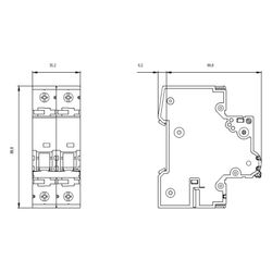 Siemens Leitungsschutzschalter SENTRON 5SY4504-7 2-polig C 4A 10kA 70mm... SIEMENS-5SY45047 4001869182469 (Abb. 1)