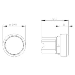 Siemens SIRIUS ACT Drucktaster 22,3mm rund flach tastend Kunststoff blau 3SU1... SIEMENS-3SU10000AB500AA0 4011209947122 (Abb. 1)
