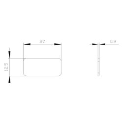 Siemens Bezeichnungsschild 12,5x27mm Schwarz ohne Aufschrift 3SU19000AC160AA0... SIEMENS-3SU19000AC160AA0 4011209969001 (Abb. 1)