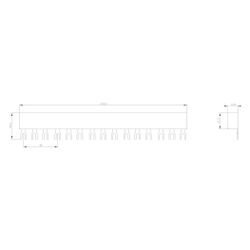 Siemens 3-Phasen-Sammelschiene 3RV19151DB Teilungsabstand 45mm für Leistungsschalte... SIEMENS-3RV19151DB 4011209504646 (Abb. 1)