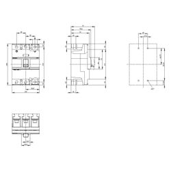 Siemens Lasttrennschalter 3VA1 250A 3-polig 690V IP40 158x105x70mm Schwarz 3V... SIEMENS-3VA12251AA320AA0 4042948800386 (Abb. 1)