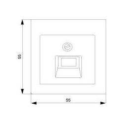 Siemens Abdeckplatte f. UAE-Anschlussdose titanweiß ausbrechbar, 68 mm x 68 mm /1 Stk.... SIEMENS-5TG2545 4001869268071 (Abb. 1)