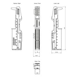 Siemens SIMATIC ET 200SP Baseunit BU15-P16+A10+2B 15x141mm 6ES71936BP200BA0... SIEMENS-6ES71936BP200BA0 4025515080862 (Abb. 1)