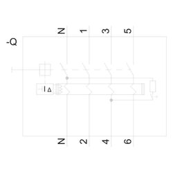 Siemens FI-Schutzschalter 5SV3344-6KL Typ A 40A 30mA 4-polig N-links 4TE 400V... SIEMENS-5SV33446KL 4001869430126 (Abb. 1)