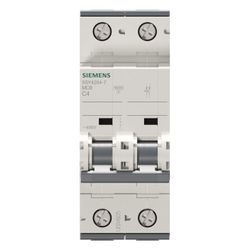 Siemens Leitungsschutzschalter 5SY42047 2-polig C 4A 10kA 400V Einbautiefe 70mm... SIEMENS-5SY42047 4001869181615 (Abb. 1)