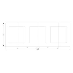 Siemens DELTA line Rahmen 3fach 222x80mm Titanweiß 5TG25530... SIEMENS-5TG25530 4001869270364 (Abb. 1)