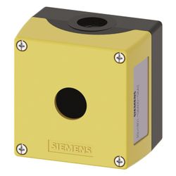 Siemens Aufbaugehäuse für Befehlsgeräte 1-fach 22,3mm Kunststoff Gelb 85x85x6... SIEMENS-3SU18010AA000AA2 4011209968271 (Abb. 1)