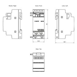 Siemens LOGO!8 DM8 24R Erweiterungsmodul 4DE/4DA Relais 2TE 90x35,5x58mm 6ED1... SIEMENS-6ED10551HB000BA2 4034106029449 (Abb. 1)