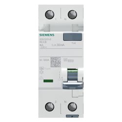 Siemens FI-Schutzschalter Typ A 16A 30mA 230V 2TE 90x36x70mm 5SV33116... SIEMENS-5SV33116 4001869429625 (Abb. 1)
