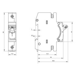Siemens MINIZED-Sicherungslasttrenner D01 16A 230V 1-polig für NEOZED-Sicherungse... SIEMENS-5SG76110KK16 4001869475875 (Abb. 1)