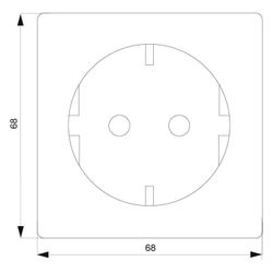 Siemens 5UB1853 DELTA style Schuko- ** Steckdose 10/16A 250V Abdeckpl. titan... SIEMENS-5UB1853 4001869219547 (Abb. 1)