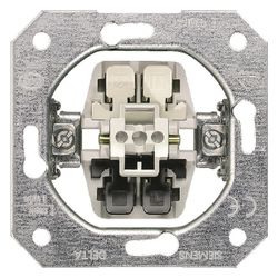 Siemens DELTA Wechselschalter Basiselement 10A 250V beleuchtet Steckklemme Unterputz 7... SIEMENS-5TA2156 4001869038162 (Abb. 1)