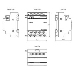 Siemens LOGO! DM16 24R Erweiterungsmodul 8DE/8DA Relais 5A 90x71,5x58mm 6ED10... SIEMENS-6ED10551NB100BA2 4034106029500 (Abb. 1)