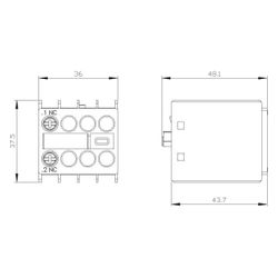 Siemens Hilfsschalterblock 3RH29111HA01 1 Öffner Schraubanschluss für S00/S0... SIEMENS-3RH29111HA01 4011209829275 (Abb. 1)