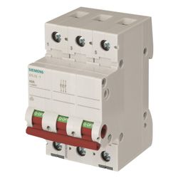 Siemens Ausschalter 5TL13631 63A 3-polig mit rotem Griff 3 TE Einbautiefe 70mm... SIEMENS-5TL13631 4001869468914 (Abb. 1)