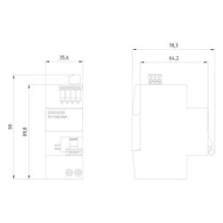 Siemens ECPD Sentron 5TY1350-3MF16 2-polig 16A 30mA Typ F mit Mess- und Kommunika... SIEMENS-5TY13503MF16 4047624417063 (Abb. 1)