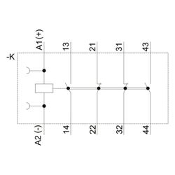 Siemens Hilfsschütz SIRIUS 3RH2 2S+2Ö 24V DC Federzuganschluss 45x70x73mm 3RH2122... SIEMENS-3RH21222BB40 4011209786738 (Abb. 1)