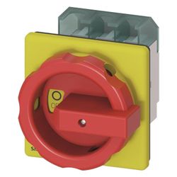 Siemens 3LD25040TK53 Not-Ausschalter 3-polig 63A 22kW IP65 Frontbefestigung 4-Loc... SIEMENS-3LD25040TK53 4011209403338 (Abb. 1)