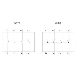 Siemens Hilfsschalterblock 3S+1Ö mit Schraubanschluss für Schütze S00/S0 3RH29111... SIEMENS-3RH29111HA31 4011209829350 (Abb. 1)