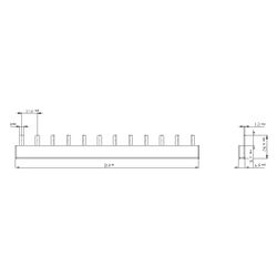 Siemens Sammelschiene 5ST3608 2-phasig 10mm2 210mm für 6 FI/LS 1P+N... SIEMENS-5ST3608 4001869318264 (Abb. 1)