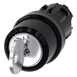 Siemens Schlüsselschalter RON 3 Schaltstellungen IP67/IP69K 22,3mm 49,4x29,5m... SIEMENS-3SU10004BL110AA0 4011209962552 (Abb. 1)