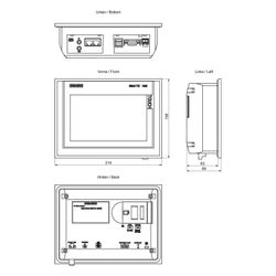 Siemens SIMATIC TP700 Comfort Panel 7 Zoll TFT Touchscreen 800x480 16 Mio. Fa... SIEMENS-6AV21240GC010AX0 4025515079026 (Abb. 1)
