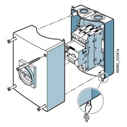 Siemens Aufbaugehäuse IP55 mit N- und PE-Klemme 155x85x126mm 3RV19231CA00... SIEMENS-3RV19231CA00 4011209517875 (Abb. 1)