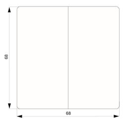 Siemens DELTA style Wippe zweiteilig für Serien- und Doppel-Wechselschalter 68x68mm Ti... SIEMENS-5TG7145 4001869219011 (Abb. 1)