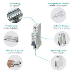 Siemens Leitungsschutzschalter 5SL6016-6 B16 1+N-polig 1TE 230V 6kA... SIEMENS-5SL60166 4001869533834 (Abb. 1)