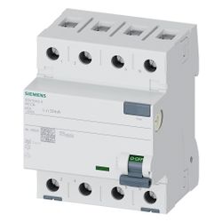Siemens FI-Schutzschalter 5SV3 4-polig 25A 30mA Typ A 400V 4TE 5SV3342-6... SIEMENS-5SV33426 4001869427768 (Abb. 1)