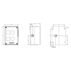 Siemens Aufbaugehäuse für Befehlsgeräte 2-fach Kunststoff grau 22,3mm 114x85x... SIEMENS-3SU18020AA000AB1 4011209969339 (Abb. 1)