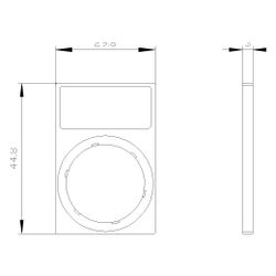 Siemens SIRIUS ACT Schildträger Rahmen 22mm 44,8x29,8mm Schwarz 3SU1900-0AN10... SIEMENS-3SU19000AN100AA0 4011209959972 (Abb. 1)