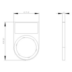 Siemens Schildträger flach abgerundet 29,8x44,8mm schwarz für Bezeichnungssch... SIEMENS-3SU19000AG100AA0 4011209959934 (Abb. 1)