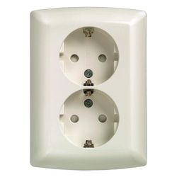 Siemens Doppelsteckdose DELTA i-system mit erhöhtem Berührungsschutz 16A 250V Titanw... SIEMENS-5UB2211-3 4001869474960 (Abb. 1)