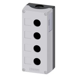 Siemens Aufbaugehäuse für Befehlsgeräte 4-fach 22,3mm Kunststoff Grau 194x85x... SIEMENS-3SU18040AA000AB1 4011209970267 (Abb. 1)