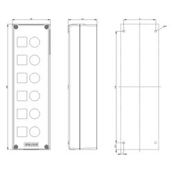 Siemens Aufbaugehäuse für Befehlsgeräte 6-fach 22,3mm Kunststoff Grau 280x85x... SIEMENS-3SU18060AA000AB1 4011209970281 (Abb. 1)