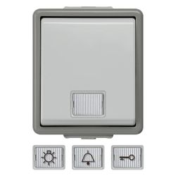 Siemens DELTA Fläche Taster Aufputz IP44 10A 230V Grau 66x75x54mm 5TD4701... SIEMENS-5TD4701 4001869005164 (Abb. 1)