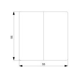 Siemens Wippe 2-fach neutral elektroweiß glänzend 55x55mm IP20 für Schalter Taster 5TG... SIEMENS-5TG6275 4001869308487 (Abb. 1)