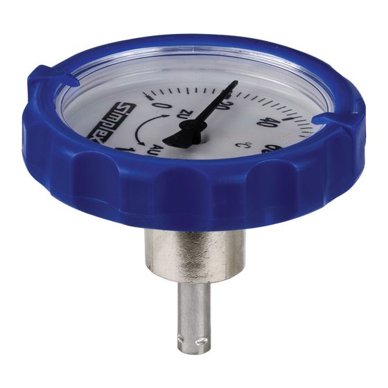 Simplex Thermometergriff DN20-50 Kunststoff blau
