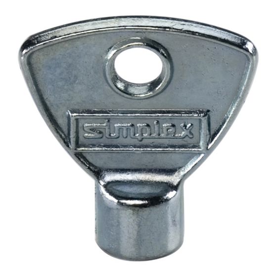 Simplex Entlüftungsschlüssel Metall verzinkt 4-Kant 5mm