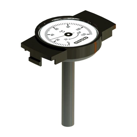 Simplex Thermometer-Nachrüsts. für Knebelgriff 0 - 120 Grd C, Kunststoff