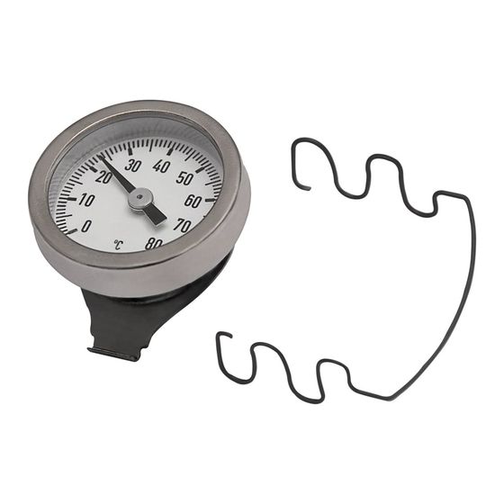 Simplex Anlegethermometer für Edelstahl-Verteiler D 33 mm, 0-80 Grd C