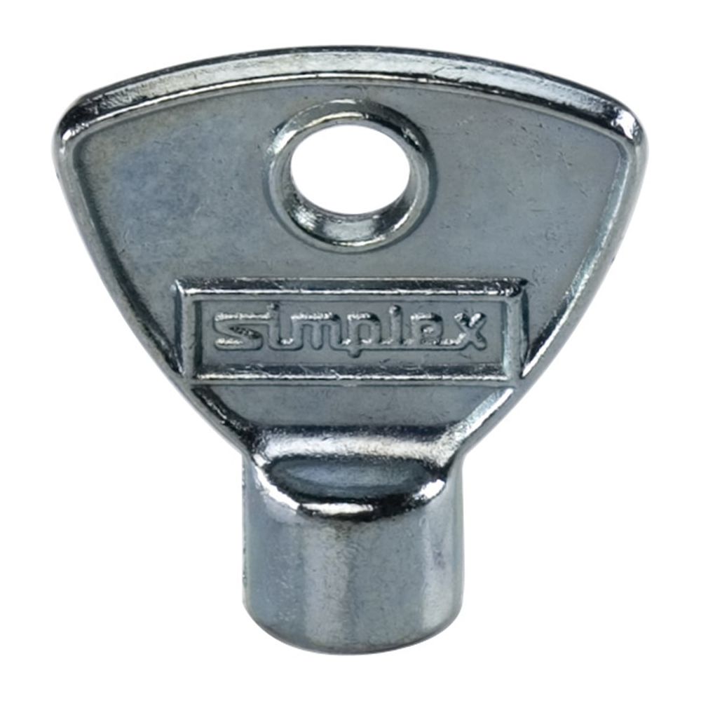 Simplex Entlüftungsschlüssel Metall verzinkt 4-Kant 5mm · F11202 ·  Heizkörperarmaturen ·