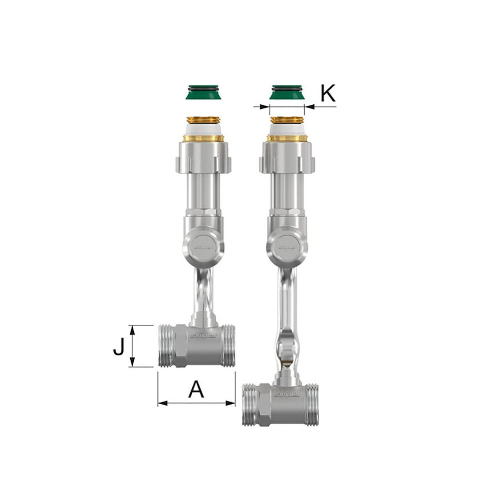 Simplex Anschlussgarnitur VK31 Eurokonus G3/4i x G3/4a Messing vernickelt mit Nippel, K... SIMPLEX-F13468 4013852255388 (Abb. 2)