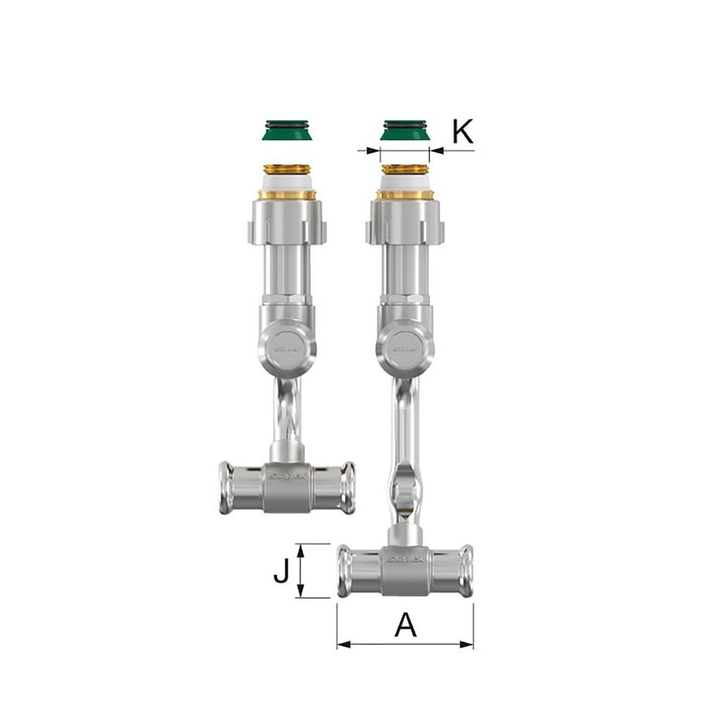 Simplex Anschlussgarnitur VK31 PRESS M+V-Kontur G3/4i x Press 18 mm vernickelt mit Nipp... SIMPLEX-F13470 4013852255401 (Abb. 2)
