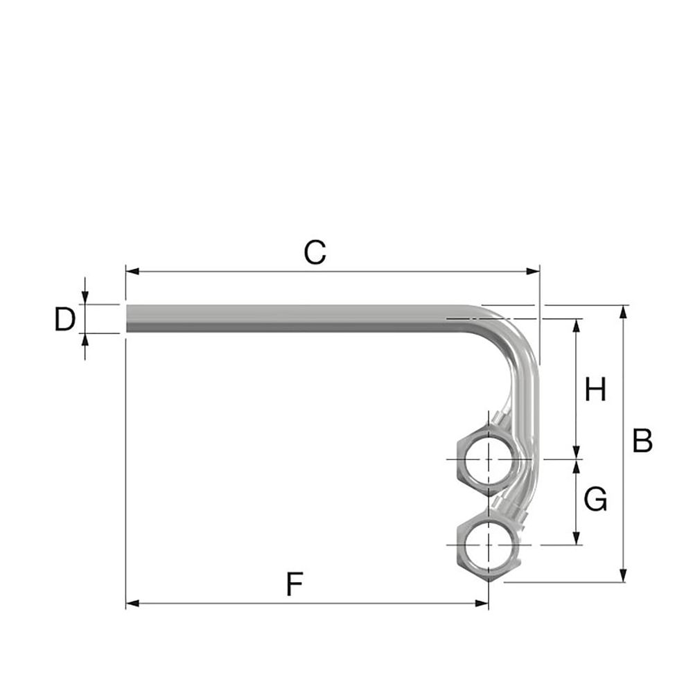 Simplex Sockelleistenanschluss mit Innengewinde Rohrende 12mm x G1/2i, Messing vernicke... SIMPLEX-F13486 4013852268678 (Abb. 3)