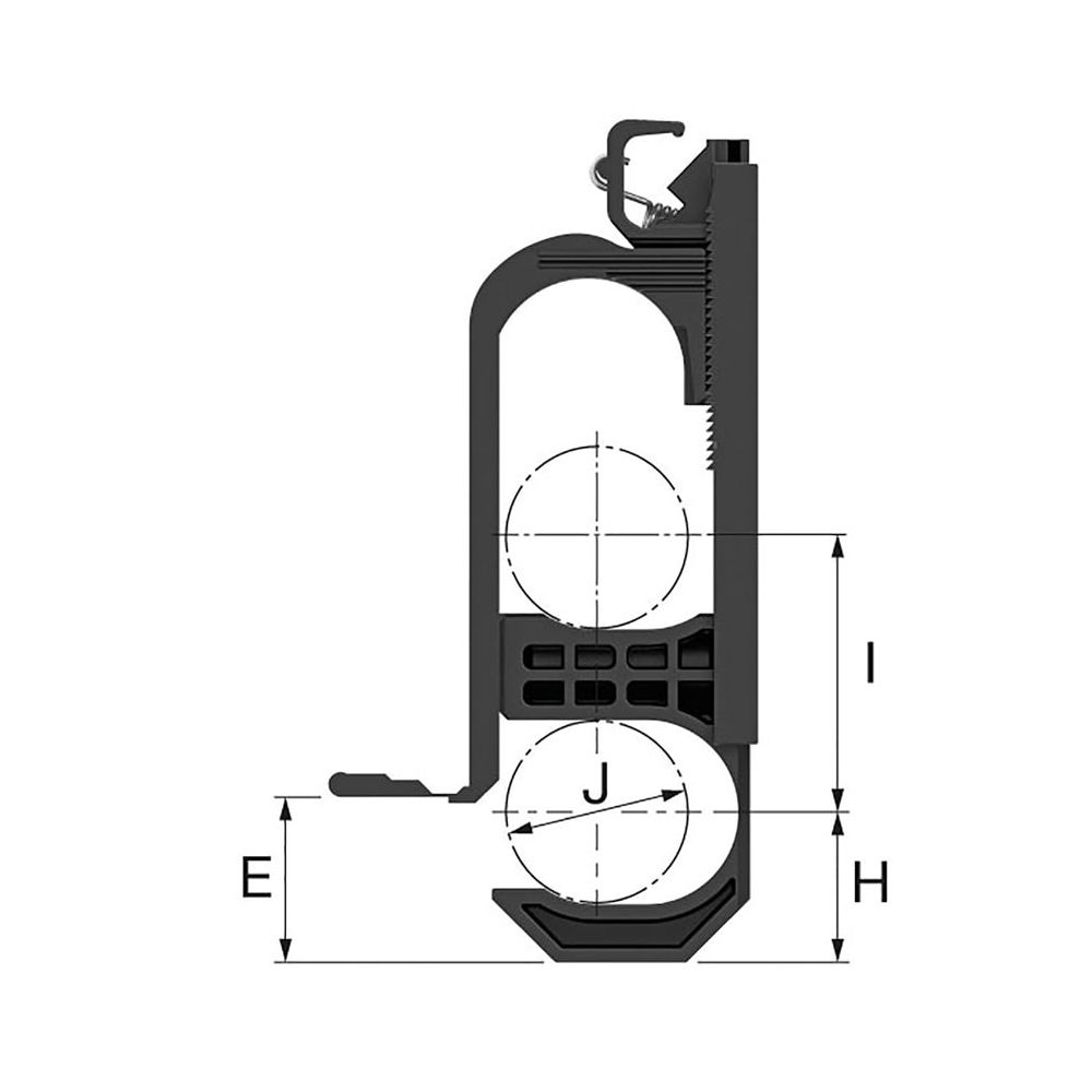 Simplex Befestigungsschelle KOMFORT PLUS Kunststoff schwarz, für Rohre bis 22mm... SIMPLEX-F72003 4013852265110 (Abb. 2)