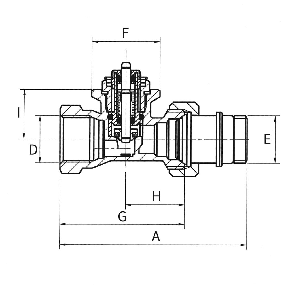 Simplex Thermostatventil Durchgang kurz DN20 mit Voreinstellung, Rp 3/4" x G3/4a, M30x1... SIMPLEX-F34013 4018919004633 (Abb. 2)