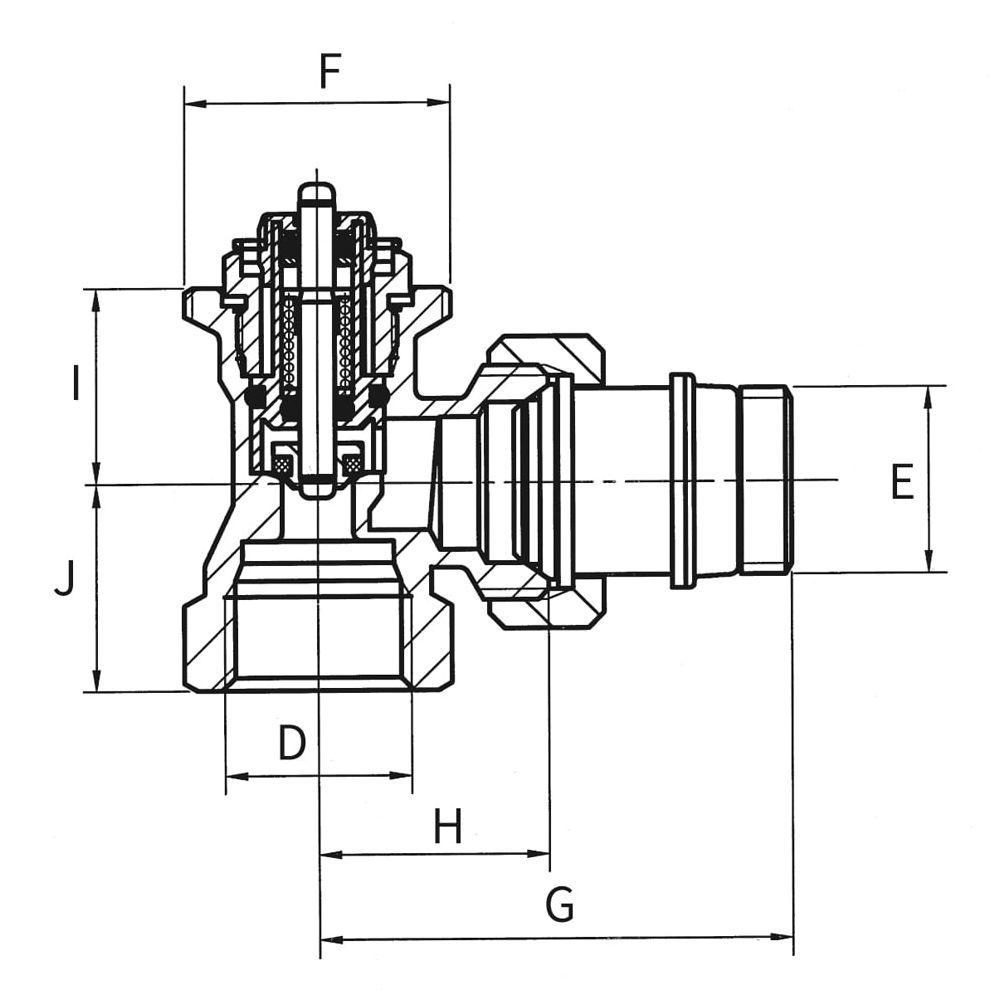 Simplex Thermostatventil Eck kurz DN15 mit Voreinstellung, Rp 1/2" x G1/2a, M30x1,5... SIMPLEX-F34012 4018919004602 (Abb. 2)